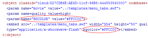 Changing Swf File Background Color